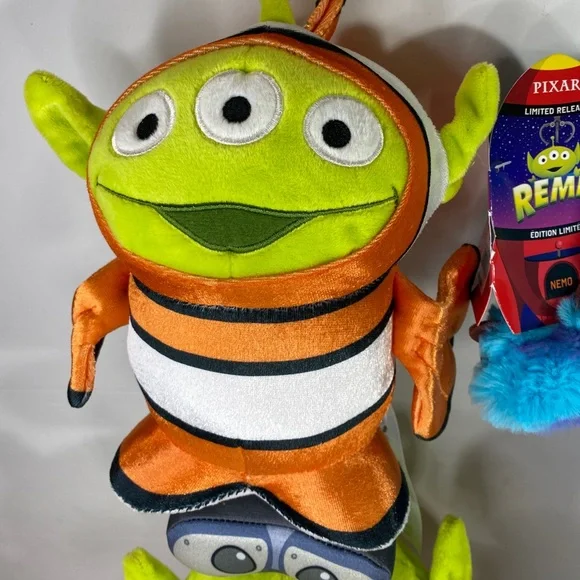 Disney Pixar Plush Alien Remix Limited Ed. Set (Woody,WallE, Sulley,Nemo)